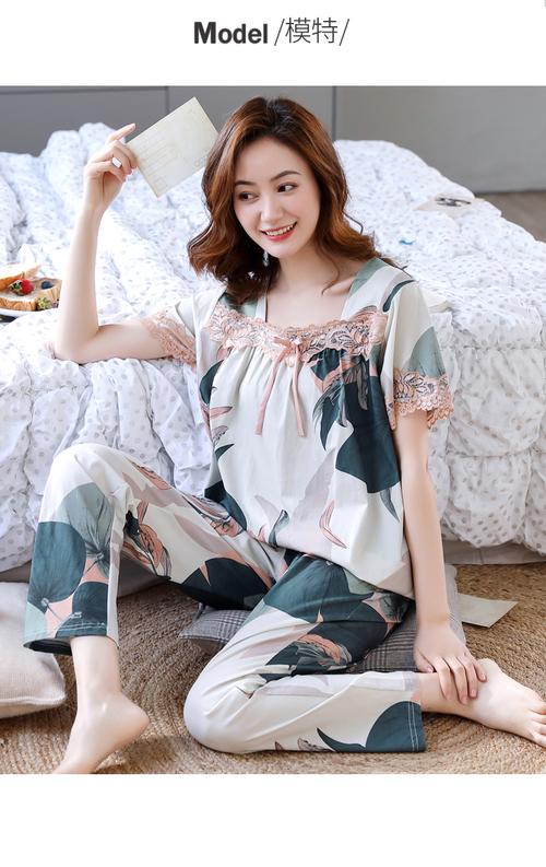 suntek睡衣女夏季莫代尔短袖短裤家居服夏天薄